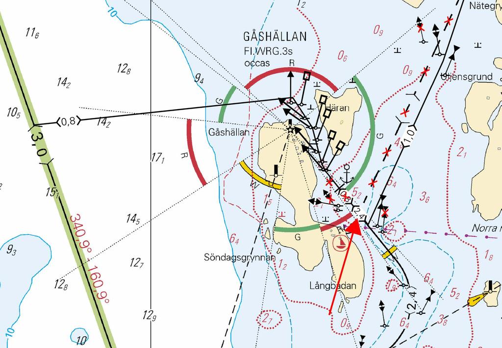 Ref: NtM 30/317/2015 2 45, F813, F814.1 Muuta Ändra Amend > Kulkusyvyyden muutos seuraavien pisteiden välillä: Ändrat leddjupgående mellan följande punkter: Amended max.
