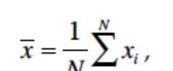 Sample Mean & Error For N measurements, the sample mean is If we knew the true value (μ), we could calculate the error in each measurement ε = x i -μ We define the residual
