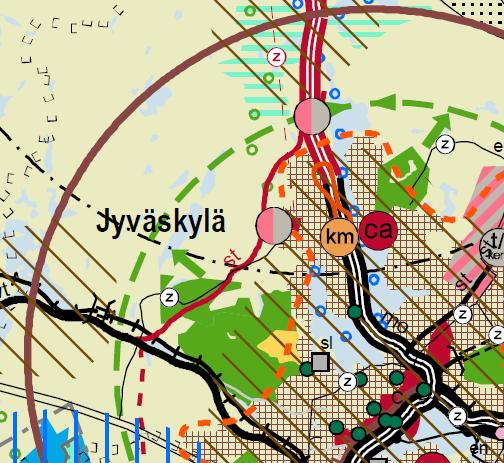 :03 / KORTEPOHJAN PÄIVÄKOTI JA KOULU / ASEMAKAAVASELOSTUS () Maauntaaavassa suunnittelualue on osoitettu seudullisesti merittäväsi tiivistettäväsi taajamasi.