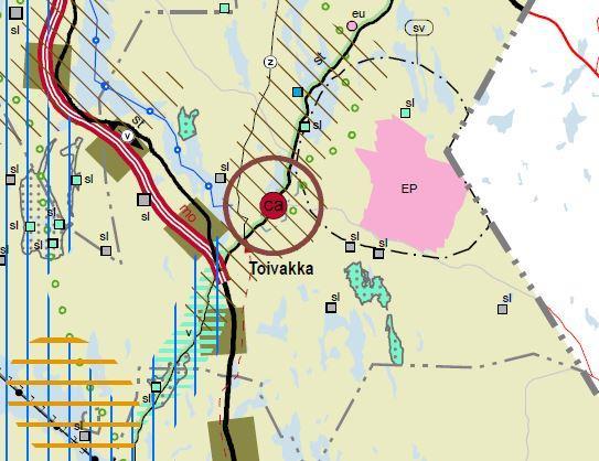 FCG SUUNNITTELU JA TEKNIIKKA OY Raportti 3 (20) Seututie 618 on osoitettu merkinnöillä seututie (st) ja maisema-/matkailutie. Seututie 644 on osoitettu seututienä (st).