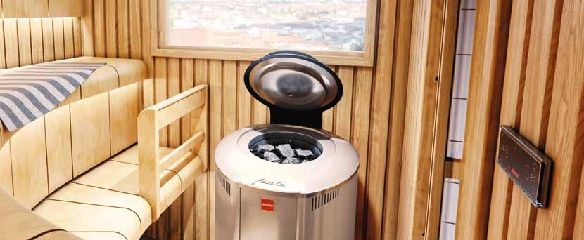 4 HRVI Sähkökiukaat Rentoudu Harvian sähkökiukaiden lämmössä Sauna on rentoutumispaikka, jossa nautit parhaista pehmeistä löylyistä.
