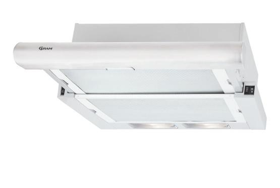 Liesituulettimet, 50 cm Liesituulettimet, 60 cm EFU 501-91 Ulosvedettävä liesituuletin, valkoinen Energialuokka D Arvioitu vuosikulutus 59 kwh Imuteho, jopa 253 m³/h Valaistusteholuokka D Tehokas