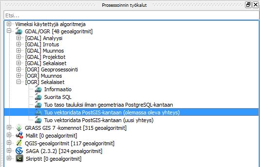 Syötä sirrossa tarvittavat parametrit, niitä on mahdollista antaa runsaslukuinen määrä.