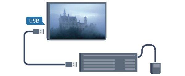 Näppäimistön asentaminen Hiiren liittäminen Asenna USB-näppäimistö käynnistämällä televisio ja liittämällä USB-näppäimistö johonkin television USB-liitäntään.