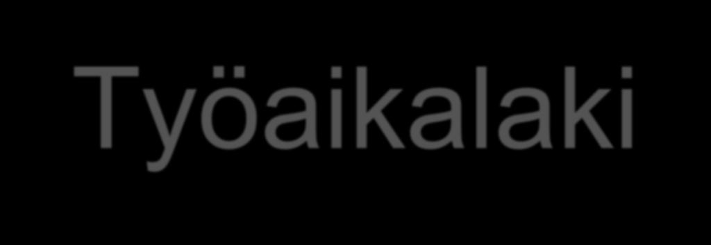 Työaikalaki perhepäivähoitajan työaika on 40 h/vko ja tasauspäivät pidetään