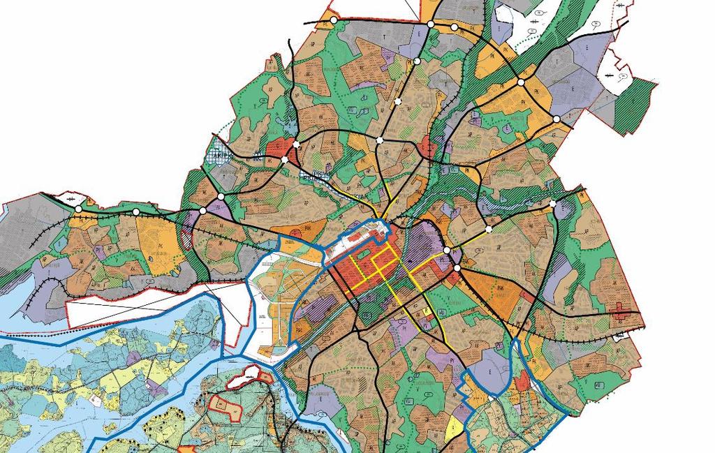 Voimassa olevien yleiskaavojen muutostarpeita Kaupungissa