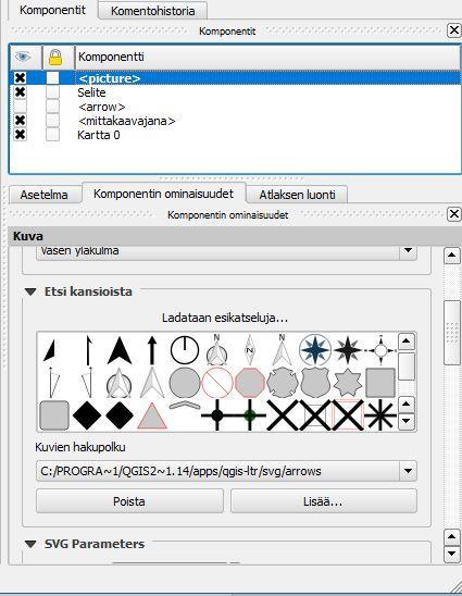 11 7.Lisää POHJOISNUOLI/ KOMPASSIRUUSU seuraavasti: Paina taittoikkunan vasemmasta reunasta Lisää kuva. Piirrä karttalehtesi tyhjään kohtaan kuvaruutu (joka on tässä vaiheessa vielä tyhjä).