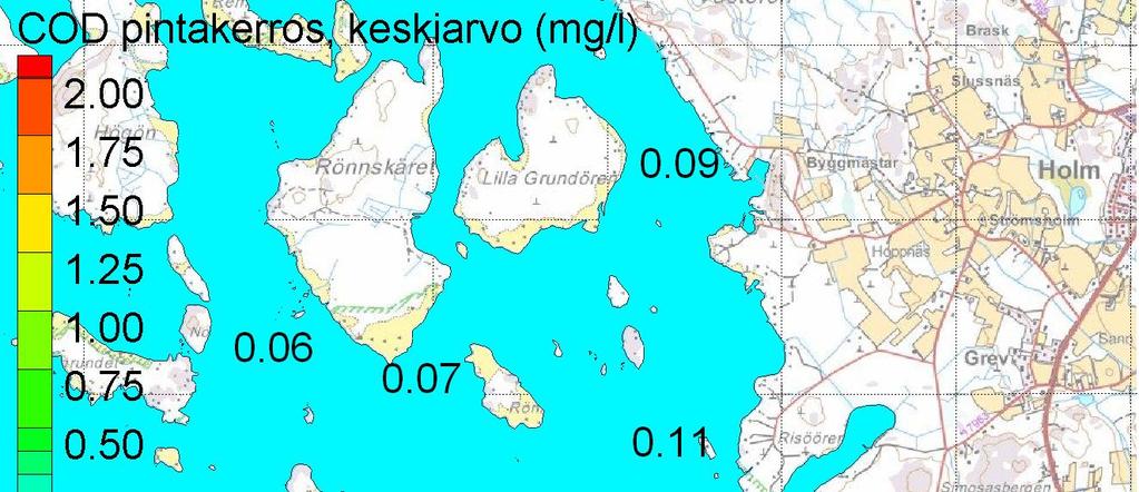 vedet leviävät pintakerroksessa niin talvellakin kuin kesälläkin, mutta erot pinta- ja pohjakerroksen välillä ovat pienet.