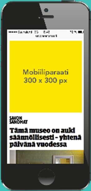 mobiilissa 300x200 px 100 000 näyttöä hintaan 1128,40 Bannerin