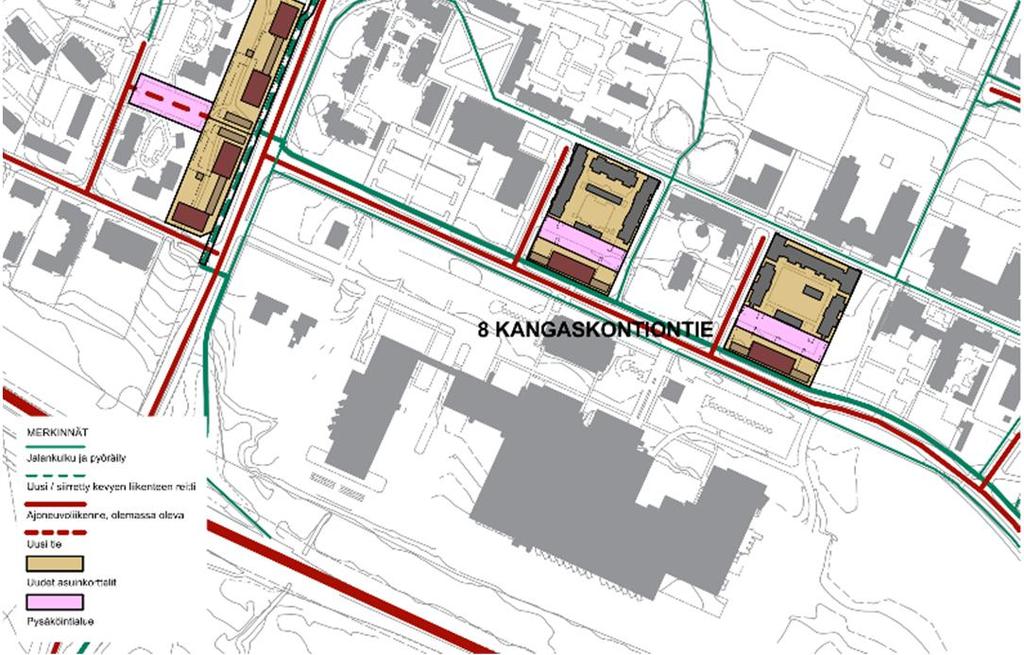 Kohdealue 7 A on osoitettu yleiskaavassa