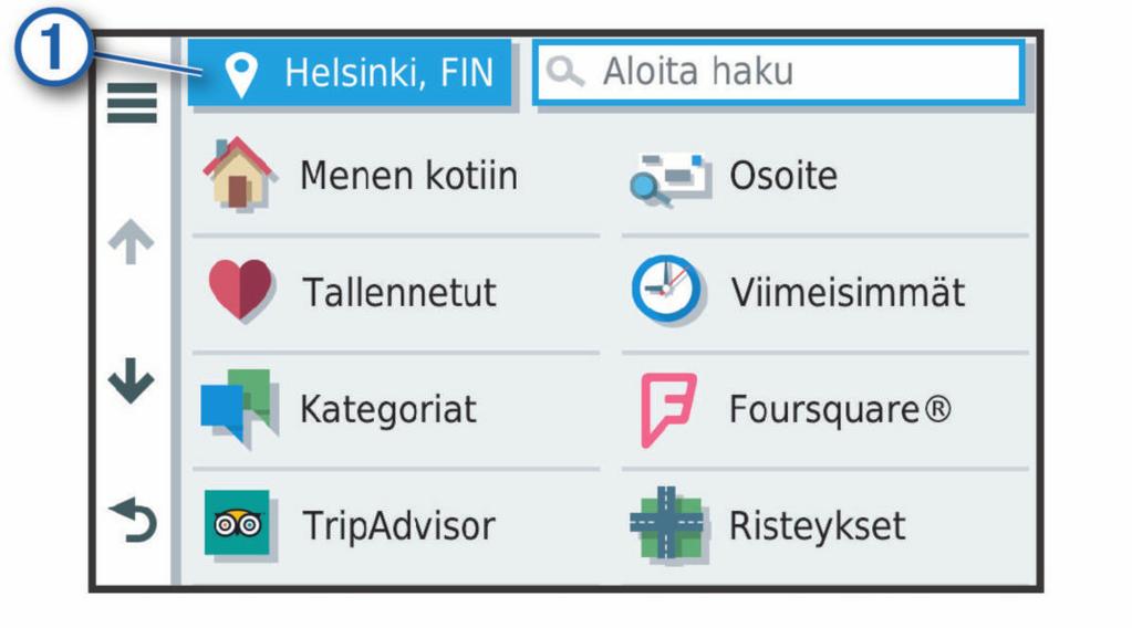 3 Kirjoita koko hakusana tai sen osa. Ehdotetut hakusanat tulevat näkyviin hakupalkin alle. 4 Valitse vaihtoehto: Jos haluat etsiä yrityksen tyyppiä, anna luokan nimi (esim. elokuvateatterit).