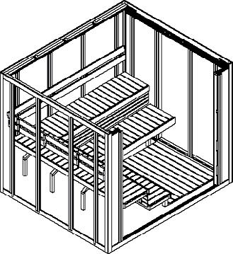 3.5.2 Anturin sijainti lattialla seisovan kiukaan kanssa, kun kiukaan etäisyys seinään on yli 2mm.