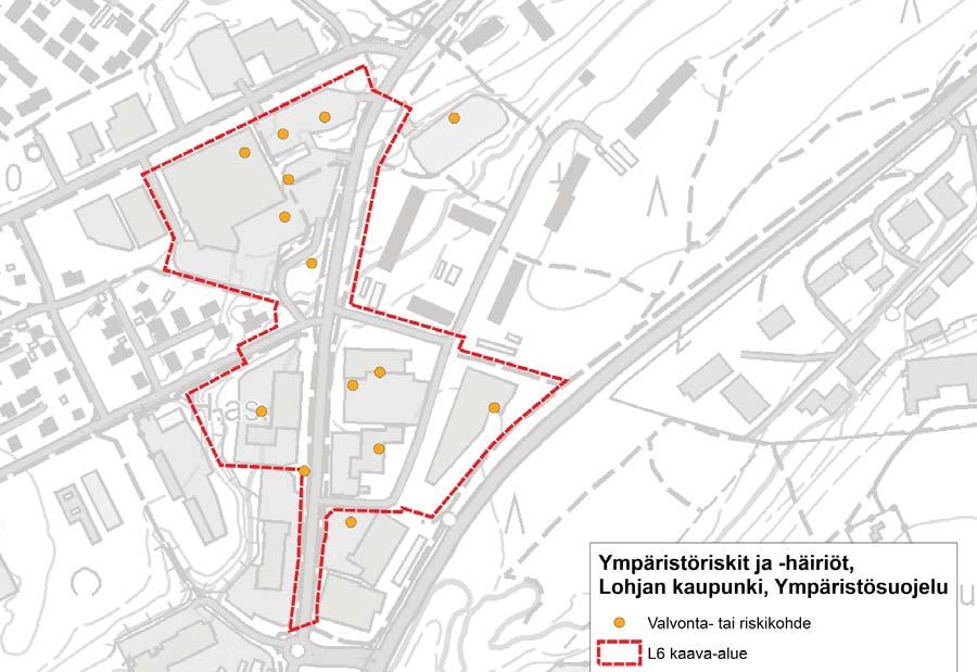 LÄHTÖKOHDAT YMPÄRISTÖHÄIRIÖT Suunnittelualueella on kohteita, jotka on ympäristövalvonnan kannalta luokiteltu kunnostetuiksi, toimiviksi tai selvitystarpeen alaisiksi.