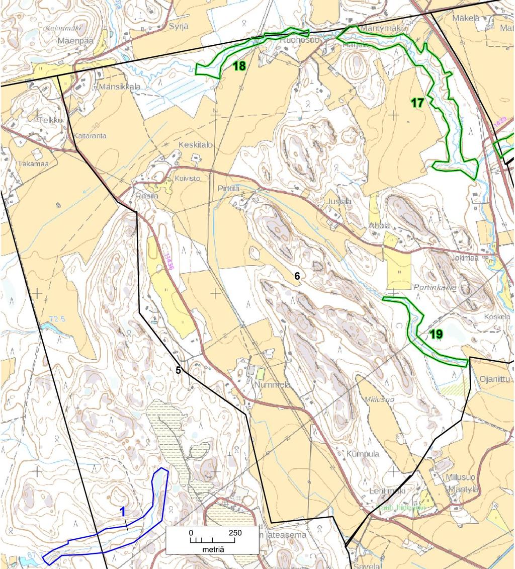 valtalajeina mesiangervo ja nokkonen. Myös koiranvehnää on runsaasti ja muutamassa paikassa kasvaa korpisorsimoa.