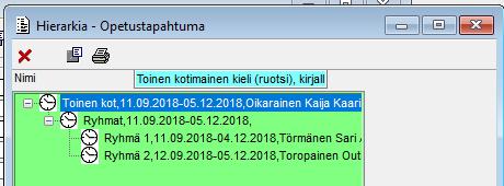 Pääopetustapahtuman näytölle eivät kopioidu aliopetustapahtuman valintaruksit, vaan joudut ruksaamaan opiskelijat ennen kuin näpäytät Hyväksy loppuarvosana.