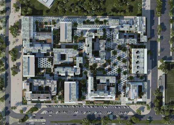 creation of urban interactions on different scales of space, XL,L,M,S 0 50m 100m M S M S Schematic Design Public Space/Public Life Scenario Blocks and Square S S XL L S M Mishrif Park Development