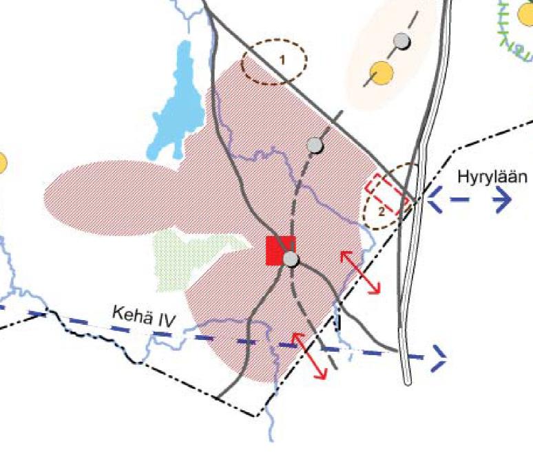 Sivu 4/7 Aluetta koskevat erilliset suunnitelmat ja päätökset Nurmijärven kunnan maankäytön kehityskuvassa 2040 alue on merkitty pääosin Klaukkalan taajama-alueeksi (kuva 2). Kuva 4.