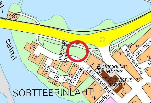 2 1.2 Kaava-alueen sijainti Asemakaavan muutosalue sijaitsee noin 3 km:n päässä kaupungin keskustasta länteen Sortteerinlahdessa Laitaatsillantien varressa.