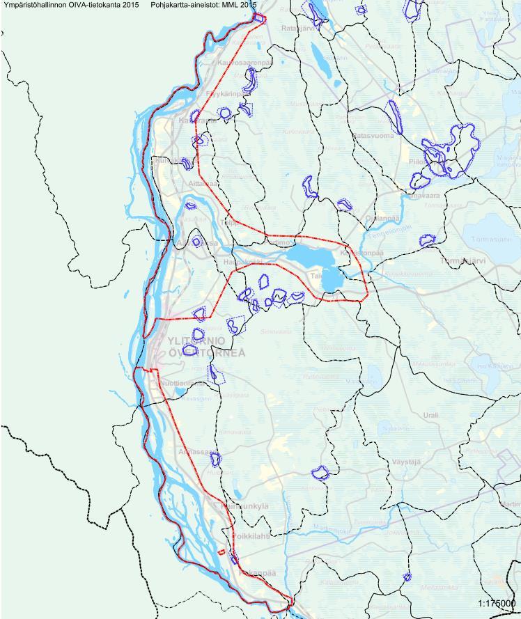 2.5 Valuma-alueet 4 3 9 8 5 7 6 2 1 Suunnittelualue kuuluu Tornion-Muonionjoen vesistöalueeseen.
