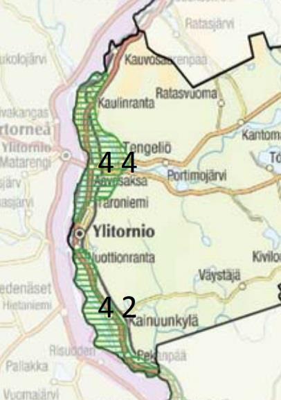 42 Tornionlaakson kulttuurimaisemat: Eteläinen Tornionlaakso, 44 Tornionlaakson