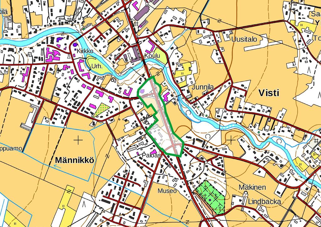 VIMPELIN KUNTA KESKUSTAN ASEMAKAAVAN MUUTOS JA LAAJENNUS, KANTATIEN 68 YLEISEN TIEN ALUE, KORTTELIT 52-54 3 1. PERUS- JA TUNNISTETIEDOT 1.