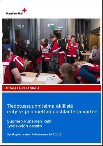 2018, 11.12.2018 hyväksyttiin PRATtoimintaohjekortit (Punainen Risti auttamistilanteissa). Keräyssuunnitelman päivitys siirtyi vuoden 2019 puolelle.