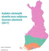 Kullakin värialueella asuu