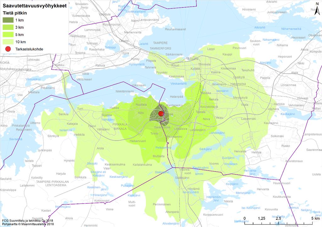 FCG SUUNNITTELU JA TEKNIIKKA OY Loppuraportti 23 (27) Veskan laajennus- ja hotellihankkeen myötä ajoneuvoliikenteen määrä kasvaa Partolan alueella.