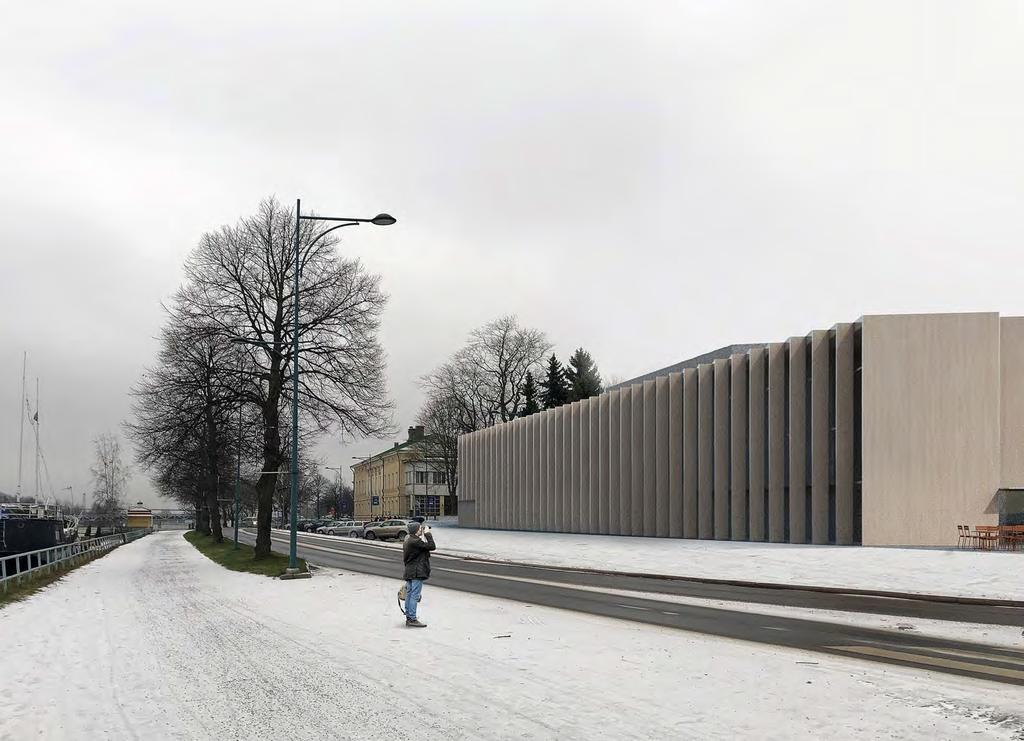 1/6 OFFSET Offset on uuden ajan innovatiivinen museo. Nykyinen museo ja sen ympärille tuleva puurakenteinen laajennus jatkavat vanhan Porin kaupunkikuvaan sopivaa pienimittakaa vaista kaupunkitilaa.