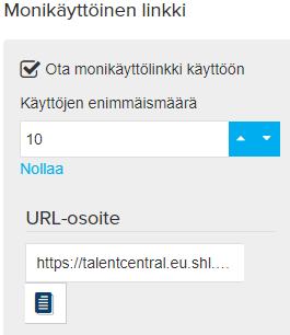 - Jos valvot hakijoidesi arviointeja, valitse Aloita nyt. - Voit viedä linkit Excel-taulukkoon valitsemalla Vie linkit.