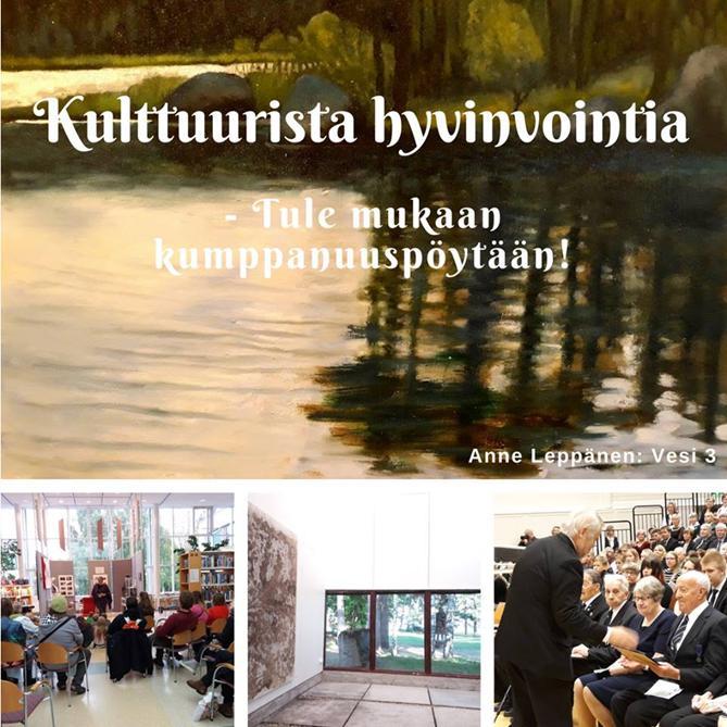 Kulttuurihyvinvoinnin kumppanuuspöydässä pohditaan, miten Oriveden asukkaiden hyvinvointia voidaan edistää kulttuurin avulla ja kuinka kulttuuri tuodaan kaikkien saataville.
