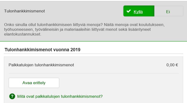 Työmatkasta aiheutuneiden lisääntyneiden