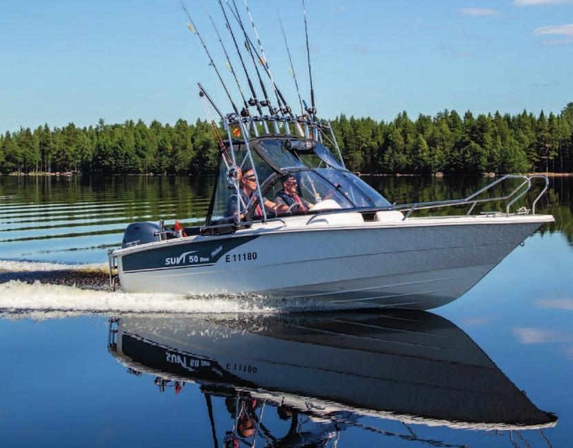 50 Duo Fisher SADEVESITYHJENEVÄT OHJAUSPULPETTIVENEET Uutuus 2019 5,08 m 2,08 m 380 kg KANTAVUUS 5 MOOTTORISUOS.