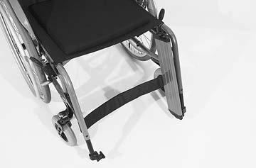 Jalkatuen alaosa, malli 2.370 Pyörätuoliin istuutumista ja siitä poistumista varten täytyy jalkalevyt tai astinlauta [1] kääntää ylös.