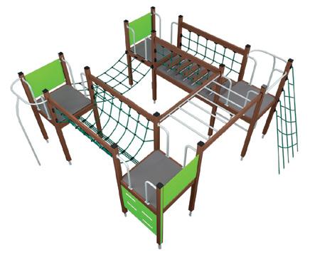 Asennusaika: 15 h/ 2 hlö T250018 Leikkikeskus Mitat (P x L x K): 5610 x 5370 x