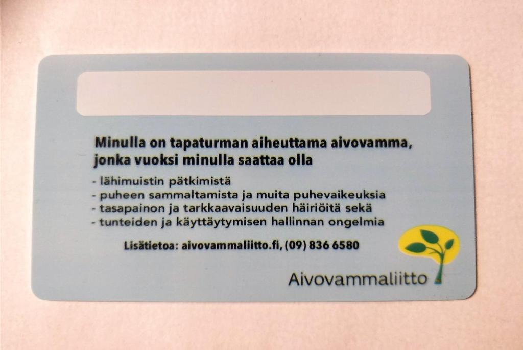 Osa-aikainen sosiaalityöntekijä aloittaa Aivovammaliitossa 3 Mietityttääkö sosiaaliturva-asiat? Nyt on mahdollisuus saada neuvoja.