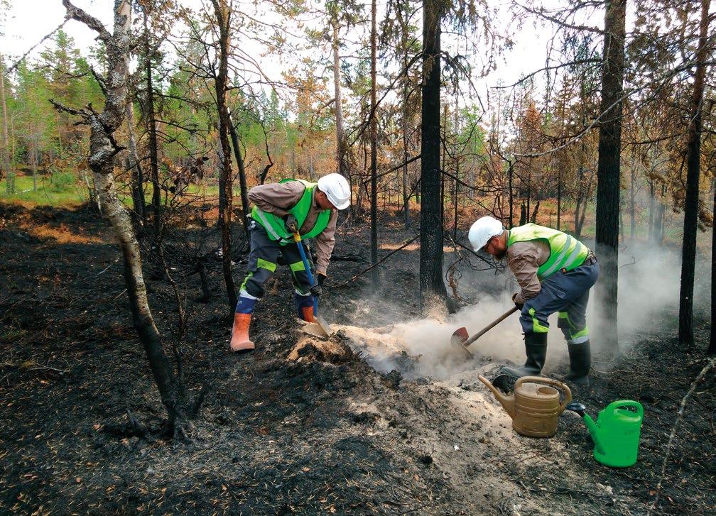 torjunnassa ja jälkisammutustöissä.