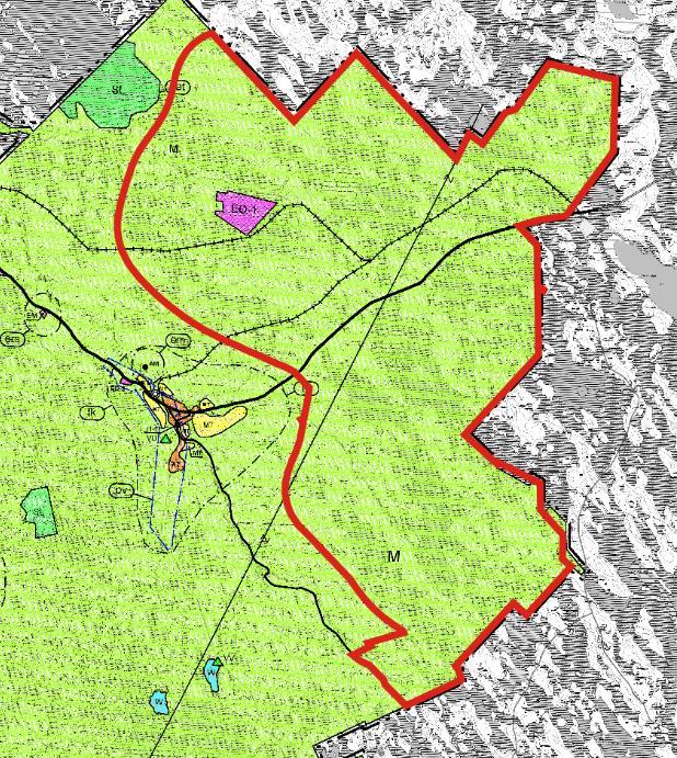 Yleiskaava-alueelle tai sen välittömään läheisyyteen sijittuvat maakuntakaavassa seuraavat merkinnät: TUULIVOIMALOIDEN ALUE (tv, 74_701 ja 74_702) TURVETUOTANTOVYÖHYKE 1 (tv1) TURVETUOTANTOVYÖHYKE 2