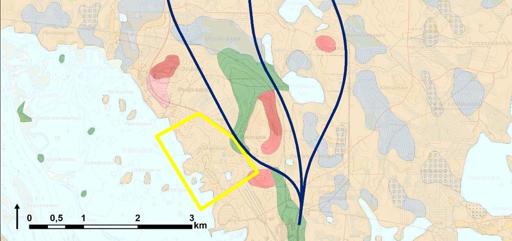 Suunnittelualueella ei ole arvokkaita moreeni- tai ranta- ja