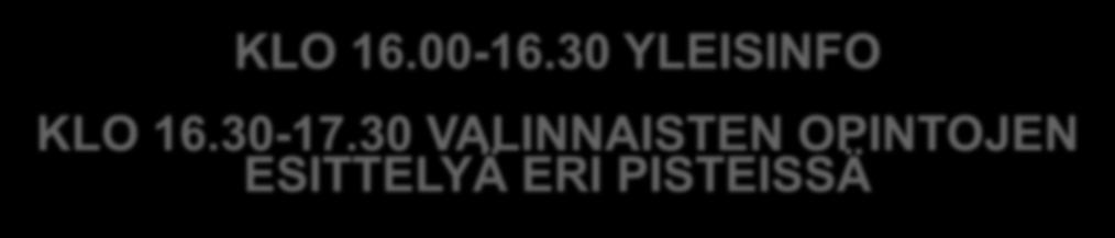 30 VALINNAISTEN OPINTOJEN