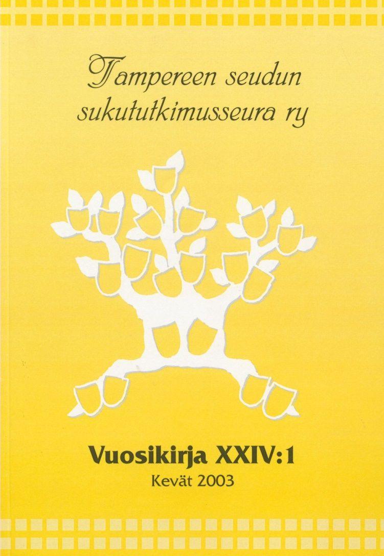 Vuosikirjojen tekeminen hiipuu Keväällä 2003 ilmestyi seuran 24. vuosikirja.