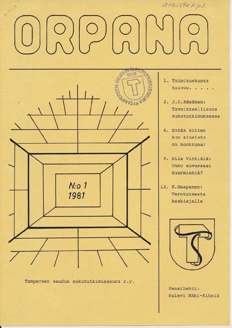 Julkaisutoiminta alkaa 1980 Ensimmäinen vuosikirja ilmestyi vuonna