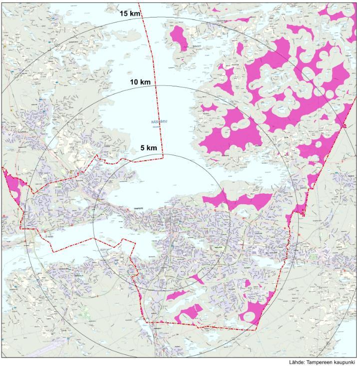 14 6. TAMPEREEN MAHDOLLISET UUDET MAANVASTAANOT- TOALUEET 6.