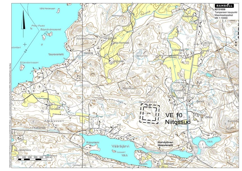 27 6.12 Niitossuo VE 10 Niitossuo mahdolliselle maanvastaanottoalueelle (VE 10) kulku tapahtuu kuin mm.