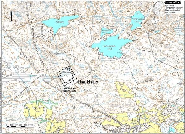 Maanvastaanottoalue VE 8 Haukisuo Kiinteistönumerot: 837-509-2-65 Omistaja: Yksityinen (Einola Jarkko) Liikenneyhteydet: Seututie 388 Kaavoitus: Aitolahti Teisko yleiskaava Suunniteltu