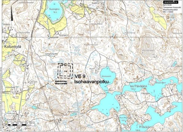 Maanvastaanottoalue VE 9 Isohaavanpolku Kiinteistönumerot: 837-722-1-321 Omistaja: Yksityinen (Eila Vehmaksen Säätiö) Liikenneyhteydet: Seututie 388 Kaavoitus: Aitolahti Teisko yleiskaava Suunniteltu