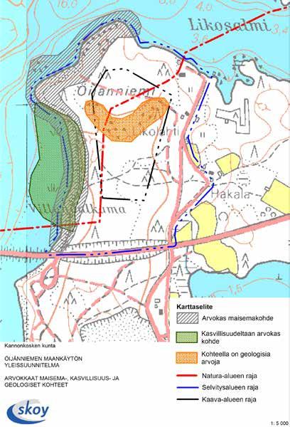 maisemalliset arvot Öijänniemen alueen länsi- ja luoteisranta on arvioitu arvokkaaksi maisemakohteeksi jo aiempien selvitysten yhteydessä (FCG Suunnittelukeskus Oy 2008a).