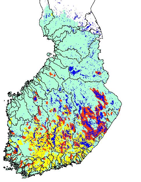 KANSALLINEN RAPUSTRATEGIA 2017 2022 2.2 Jokirapu ja täplärapu Suomessa 2.2.1 Rapujen levinneisyys Jokirapu oli jääkauden jälkeisenä aikana asettunut vain Etelä-Suomeen.