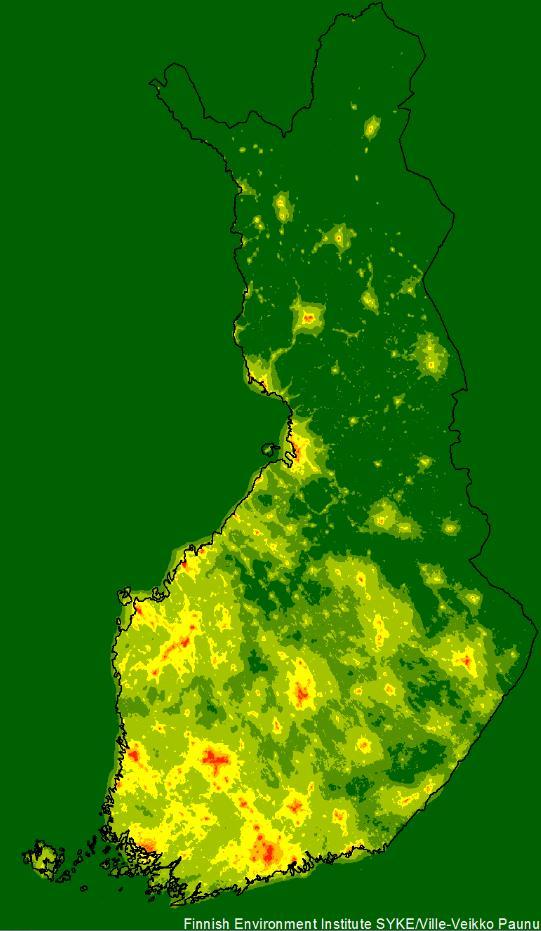 5-pitoisuudet vuosikeskiarvoina Teollisuuslaitokset,