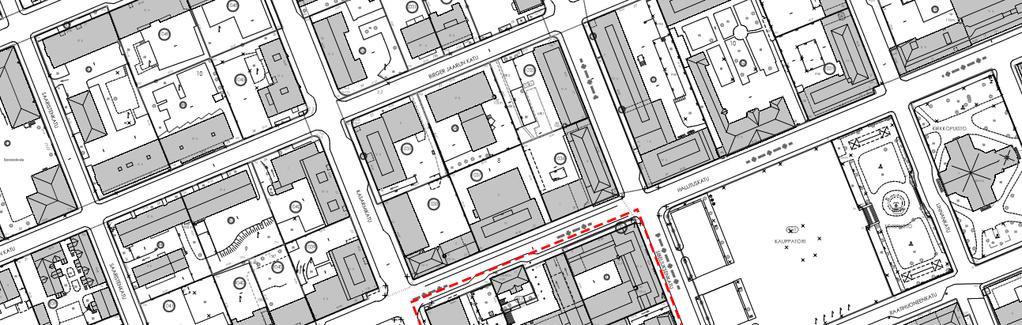 Suunnittelualue kattaa koko korttelin 1 (Ruusukortteli).